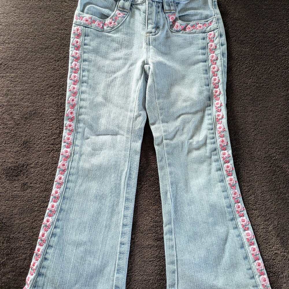 GAP KIDS - GIRL'S 4 EMBROIDERED JEANS